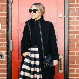 Iconic J.Crew Black Cocoon Coat Stadium Cloth by Nello Gori